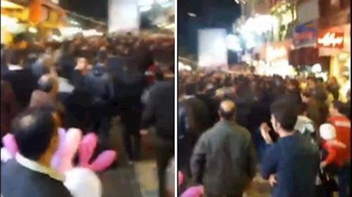 ايران .. تحشد احتجاجي للباعة المتجولين في رشت وتأديب عناصر النظام+ فيديو
