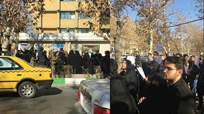 إيران ..تجمعات احتجاجية في کل من مدن الأهواز وکرمانشاه ومشهد واردبيل وشيراز و....