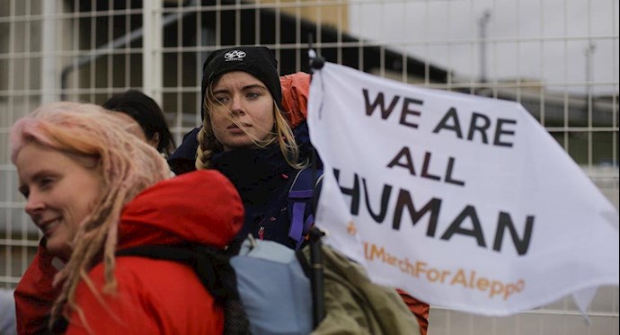 من برلين إلی حلب: مسيرة تضامنية مع المدنيين السوريين