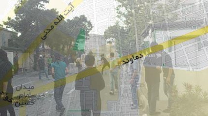 طهران .. هجوم الشبان علی مقر قوات التعبئة في مسجد ”ارغ” في مفترق ” غلوبندک”