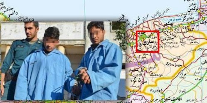 الأمن الداخلي يطوف بطفلين في مدينة ساري