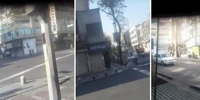 طهران – قمع البسطيات عشية رأس السنة، تعطيل المحلات في شارع ولي عصر