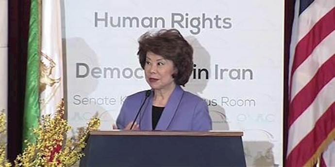 مجلس الشيوخ الأمريکي:تجمع عشية عيد نوروز 1395 الإيراني –کلمة ايلين تشائو وزيرة العمل الأمريکية السابقة