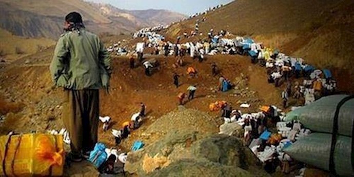 هجوم أفراد الحرس علی عتال مسکين في المناطق الحدودية في کردستان