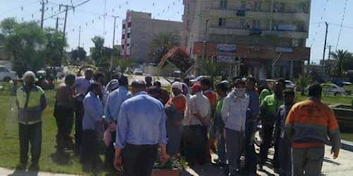 احتجاجات العمال في مدينتي بندرعباس وسوسنجرد