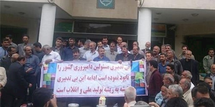 ايران ..تحشد احتجاجي لاصحاب المواشي في مدينة اصفهان