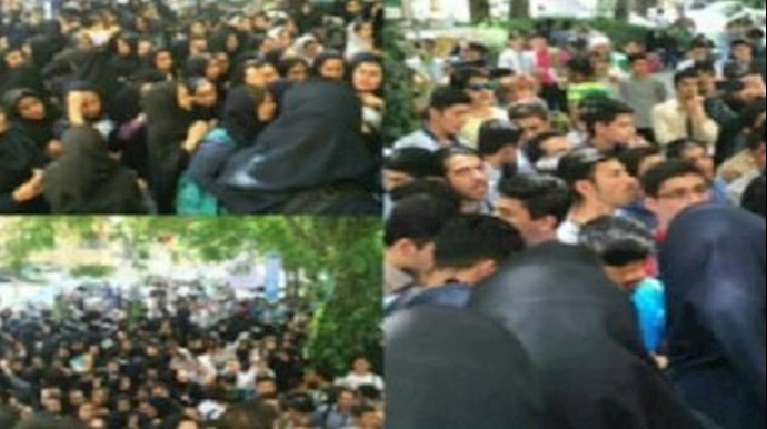 ايران.. تجمع احتجاجي لطلاب المدارس في شيراز