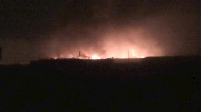 قصف معسکر ليبرتي بالصواريخ غربي بغداد