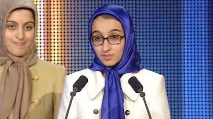 بريا کهندل بنت السجين السياسي في إيران في تجمع المقاومة الإيرانية الضخم بباريس :« الأخت مريم تعلمنا يجب ومستطاع»