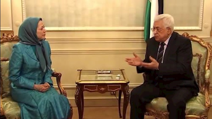 الزعيمة رجوي تلتقي الرئيس الفلسطيني محمود عباس