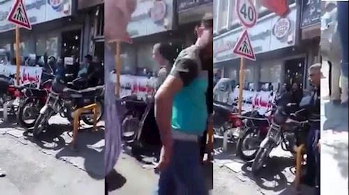 مواطنون ممن نهبت أموالهم في مدينة شيراز: يا ملا اخجل واترک نقود المواطنين + فيديو