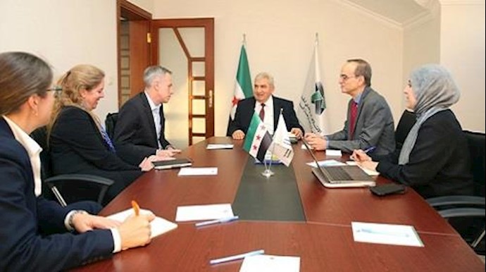 الائتلاف الوطني في لقاء مع نائب مساعد وزير الخارجية الأمريکي يطالب بحماية المدنيين وتفعيل المسار السياسي