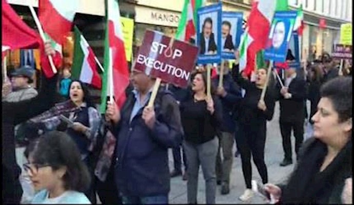 تظاهرات ومسيرة أمام البرلمان النرويجي ضد الاعدامات في ايران - اکتوبر2017