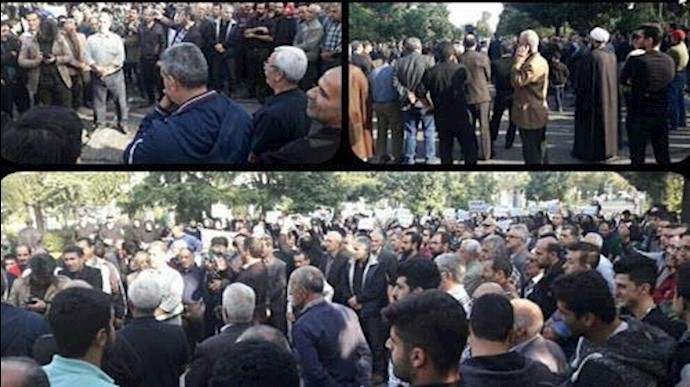 تجمع احتجاجي لأهالي القری الواقعة غربي رامسر لليوم الثالث علی التوالي