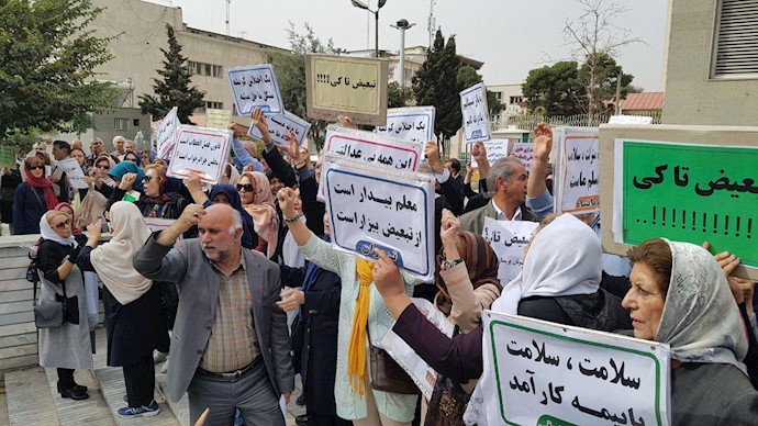 تحشد المتقاعدين في العاصمة طهران + صور