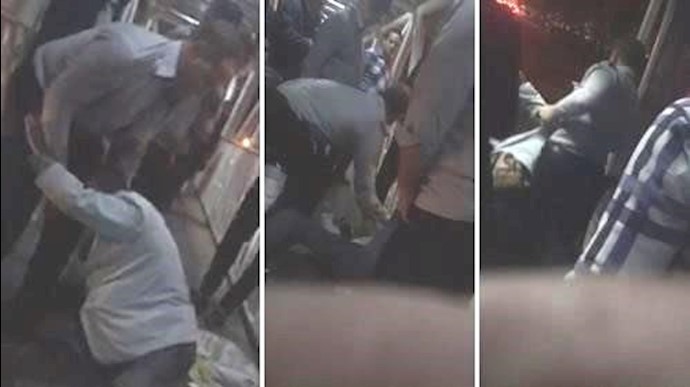 رجال البلدية ينهالون علی مواطن بمدينة مشهد بالضرب المبرح + فيديو