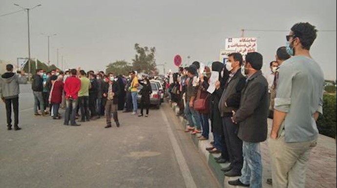 إيران..تجمع أهالي مدينة الأهواز احتجاجا علی تلوث الهواء