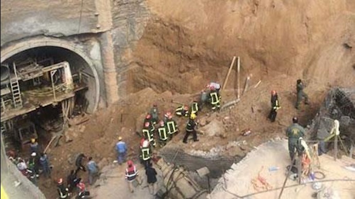 إيران.. إنهيار جدار بمحطة المترو في مدينة قم