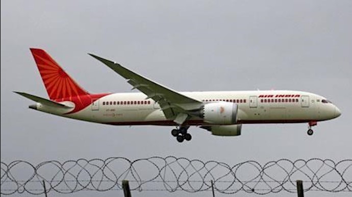 توقف رحلات الطيران الهندي الی ايران