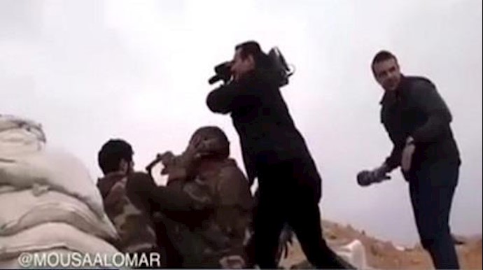 فيديو يکشف فبرکة لمراسل التلفزيون السوري وحزب الله
