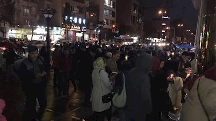 تجمع احتجاجي في کل من مدن طهران وتبريز واردبيل وقروه
