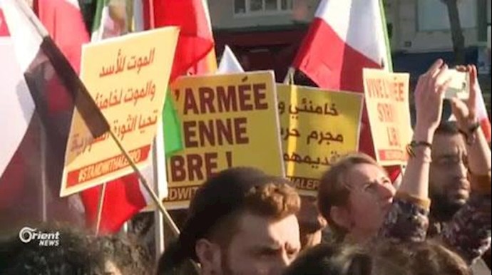 اعتصام في باريس ضد مجزرة الکيماوي بخان شيخون+فيديو