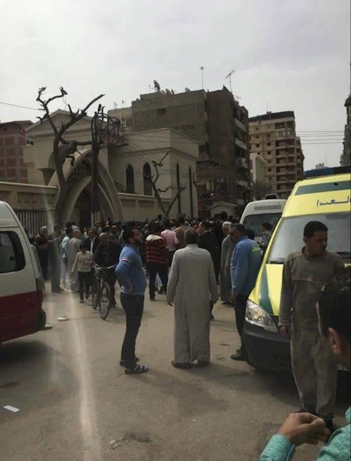 مصر.. عشرات الضحايا بتفجير استهدف کنيسة بطنطا