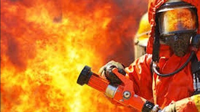 ايران.. حريق في مصفاة الفحم الحجري في اصفهان