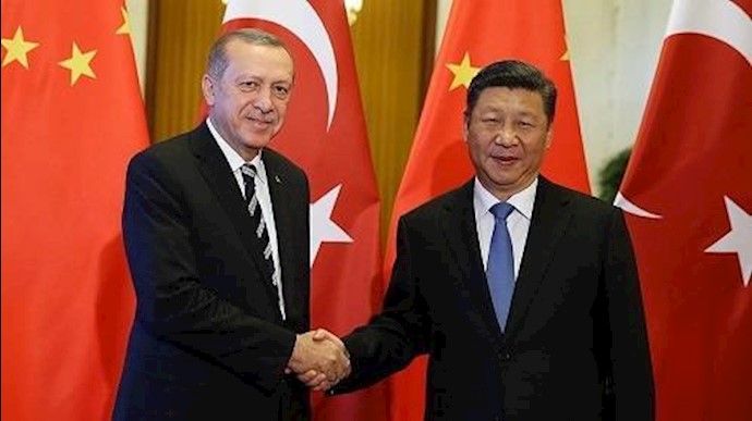 أردوغان يلتقي نظيره الصيني في بکين