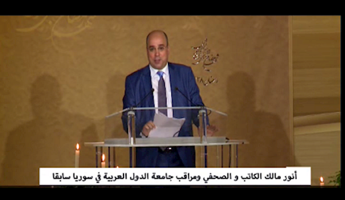 کلمة أنور مالک الکاتب والصحفي في أمسية رمضانية للمقاومة الإيرانية-3 يونيو 2017