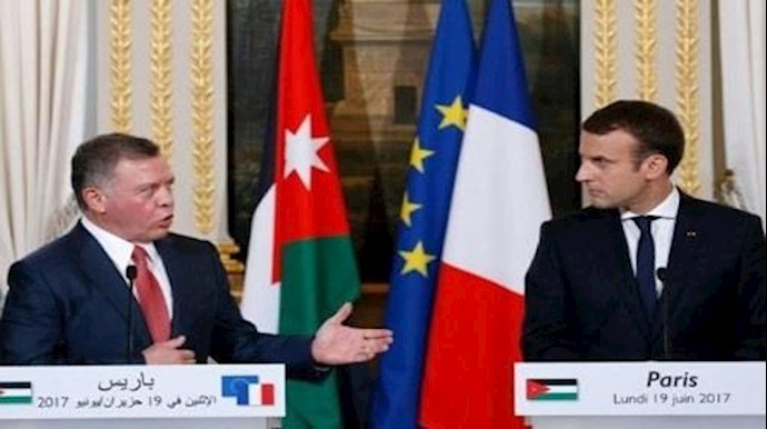 ماکرون والعاهل الاردني يؤکدان رويتهما المشترکة حول الارهاب وسوريا