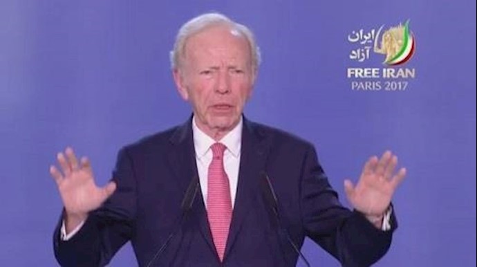السناتور ليبرمن: هناک صورا للسيدة رجوي في شوارع طهران وهذا دليل بان الأمور ستتغير قريبا