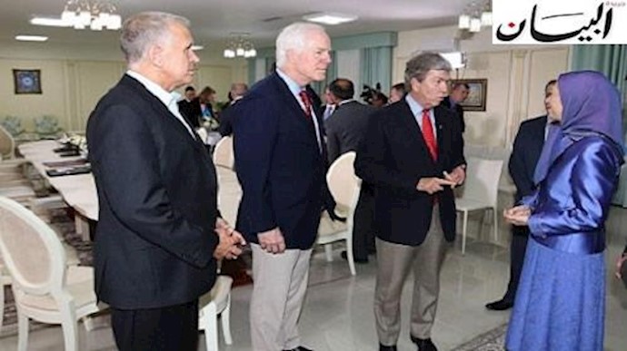 البيان: وفد من مجلس الشيوخ الأميرکي يلتقي بمريم رجوي في العاصمة الألبانية تيرانا