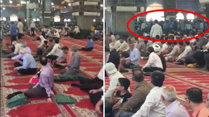 إحتجاج عمال في موقع صلاة الجمعة بمدينة الأهواز