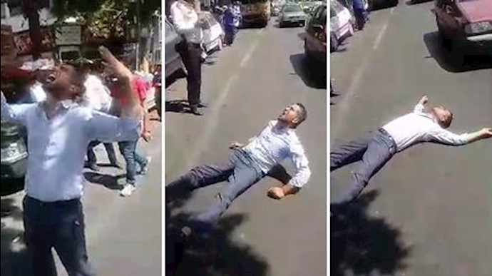 رش بخاخ الفلفل في وجه سائق لمصلحة نقل الرکاب في مدينة جرجان+ فيديو