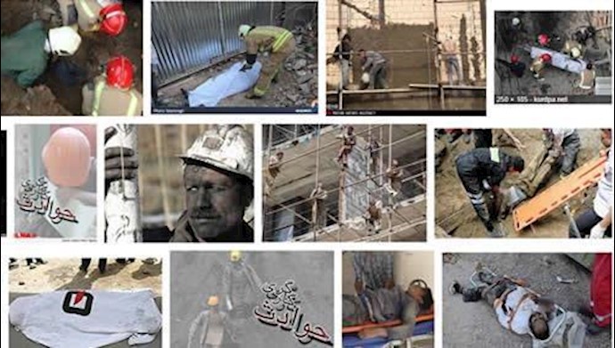 مصرع عاملين ايرانيين کادحين اثناء العمل