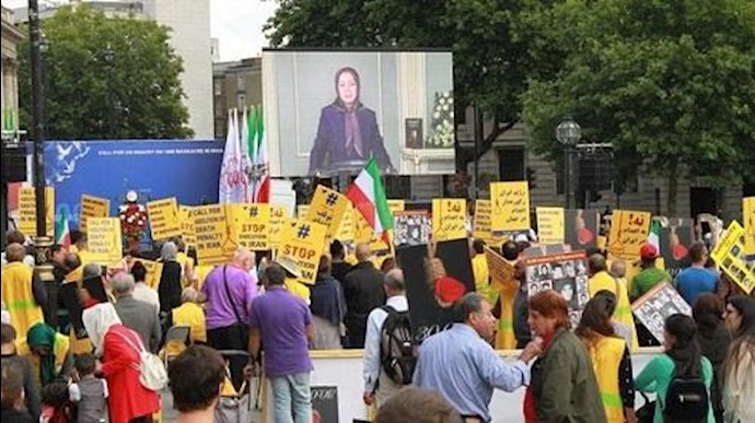 لندن.. مظاهرات لمحاکمة نظام طهران علی مجزرة 1988