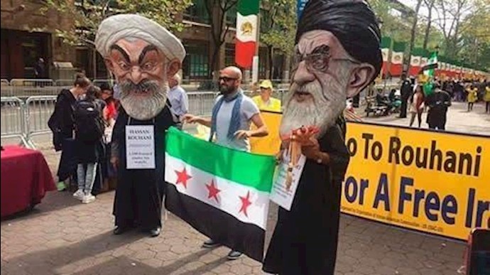 فوکس نيوز: الايرانيون في المنفی يتظاهرون تزامنا مع انتقادات روحاني في الجمعية العامة للأمم المتحدة