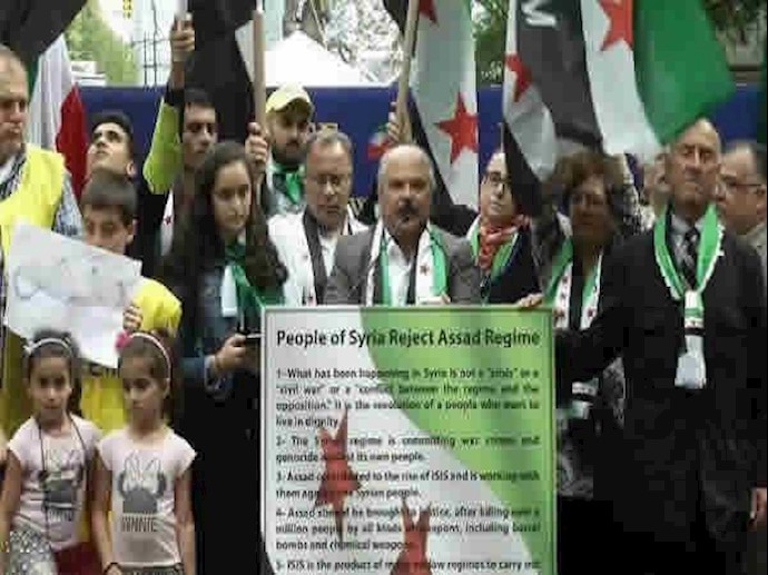 بمشارکةٍ من المعارضة السورية… مظاهرات تطالب بإسقاط نظام الملالي الإيراني في نيويورک