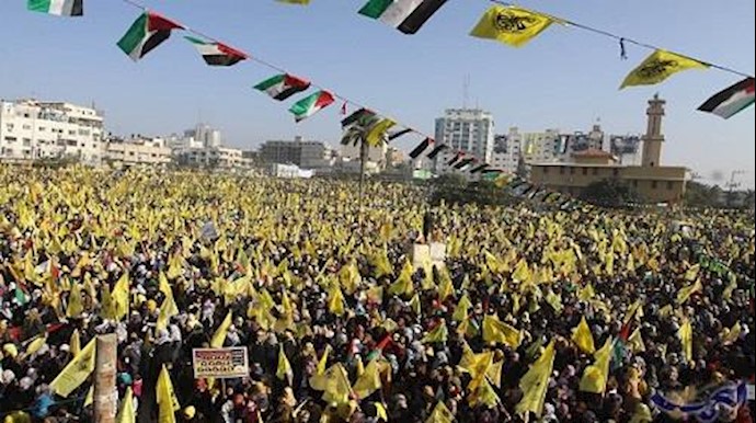 حرکة فتح تدعو الشعب الفلسطيني للمشارکة في مسيرة دعم الرئيس