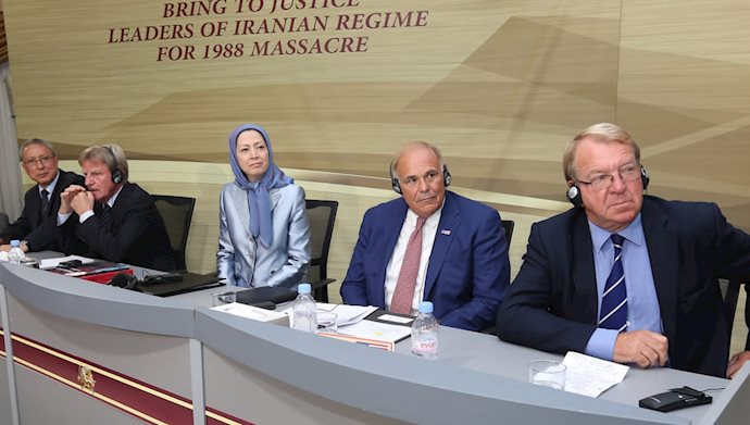 مريم رجوي: الدعوة إلی محاکمة قادة النظام علی مجزرة عام 1988 کلمة في ندوة الجاليات الإيرانية في اوروبا